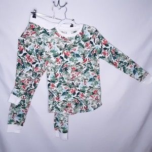 Stars Above Multicolor Floral Waffle Knit Thermal Top & Leggings Set Size XS